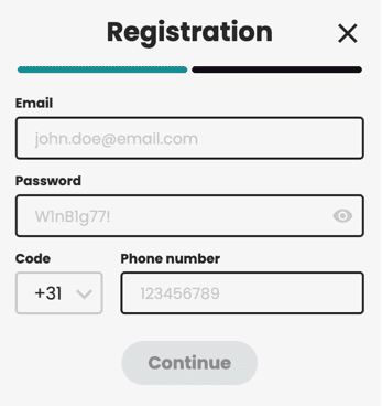 Registration at Paradiseplay casino